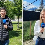 Corinne Saudan, entraîneur de Sion Basket en Ligue B féminine (gauche) avec la meneuse de cette équipe, Kathy Constantin (droite)